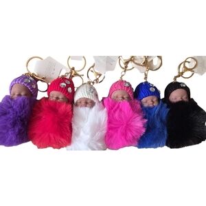 Sleeping Baby Doll Keychains/ Handbag Charms *Pick Your Color*